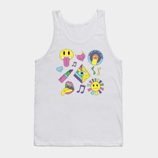 Musical notes and various symbole Tank Top